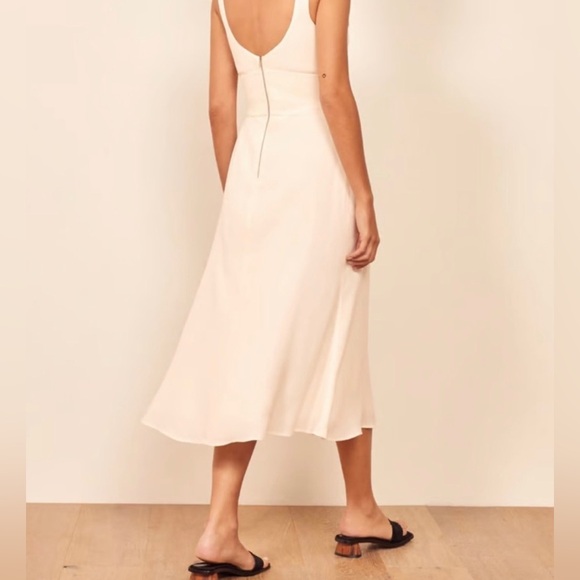 Reformation || Ivory Sigrid Dress Size 0 - Picture 3 of 10